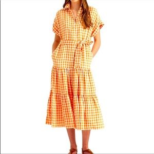 Lauren, Ralph Lauren Gingham Linen Shirt Dress